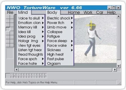 Simulated mind control software